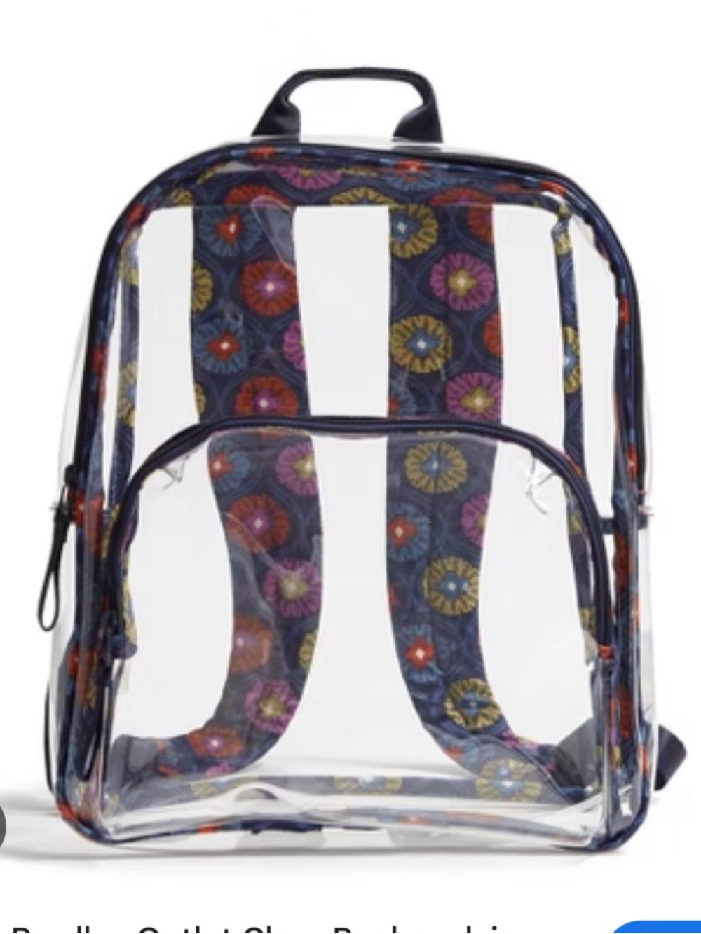 Vera Bradley Clear Backpack. Center Stage
